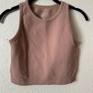 Waffle long line sports bra workout top